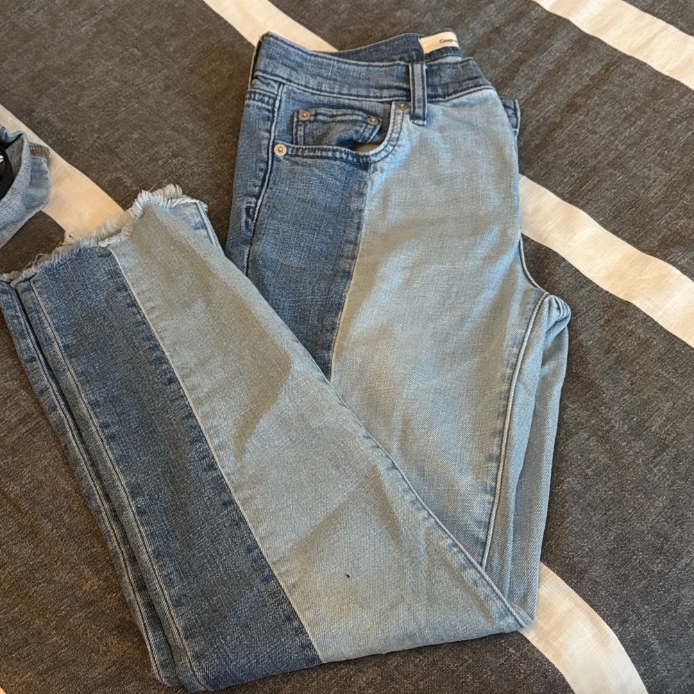 GAP Two-Tone Blue Ankle Jeans
